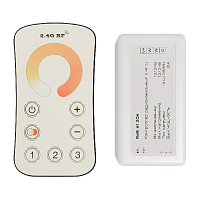 Контроллер RoRi A1 2-канальный, 3 зоны, радио пульт 2.4 ГГц, IP20, белый